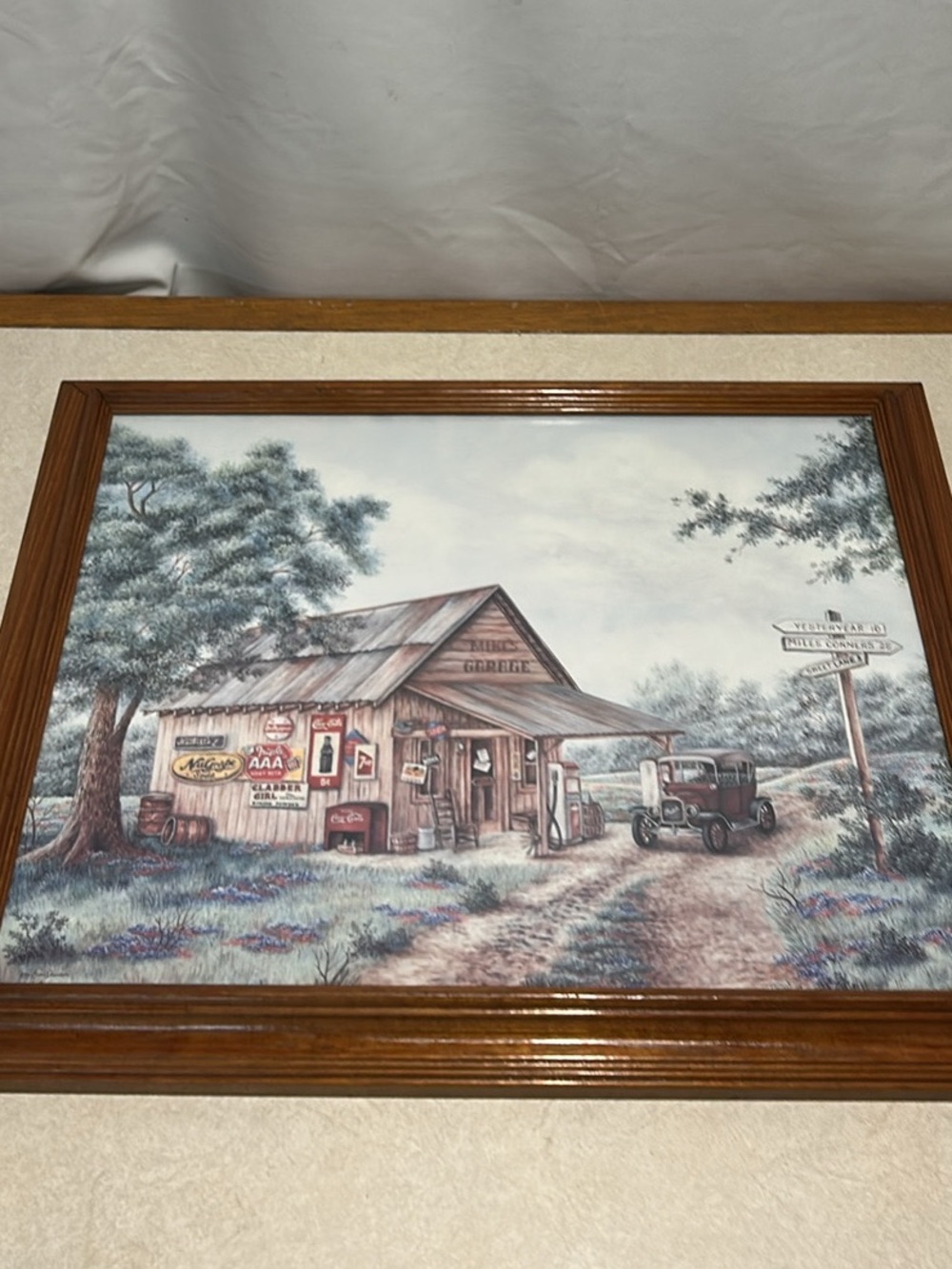 Mike's Garage Print Kay Lamb Shannon J.N. Pictures Battle Creek MI Framed